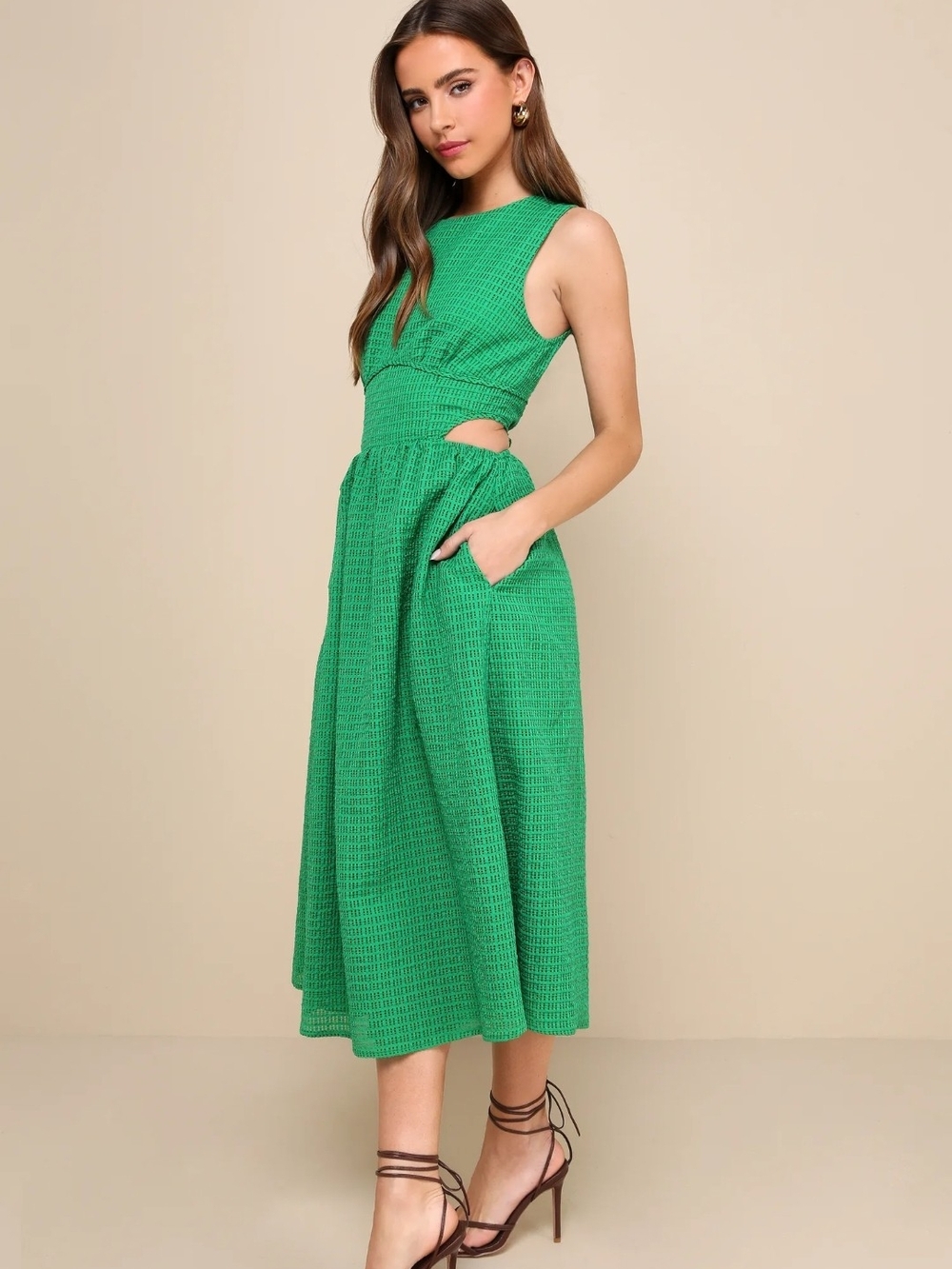 Lulus Charm And Confidence Midi Dress